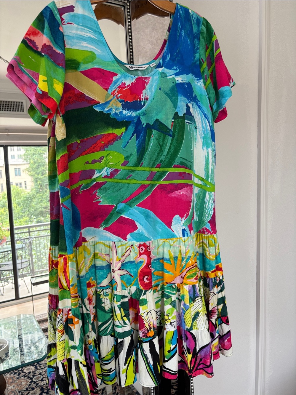 EUC Jams World Hattie 3 Tier Dress - Fire Garden Size Small